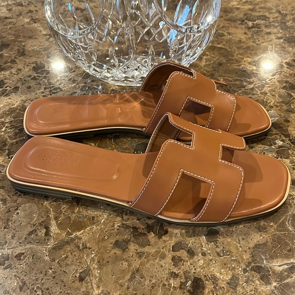 Hermes Shoes - HERMES Oran Slide Sandals size 42